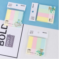 得力（deli）12本4色分条便利贴 76*19mm便签纸记事贴N次贴